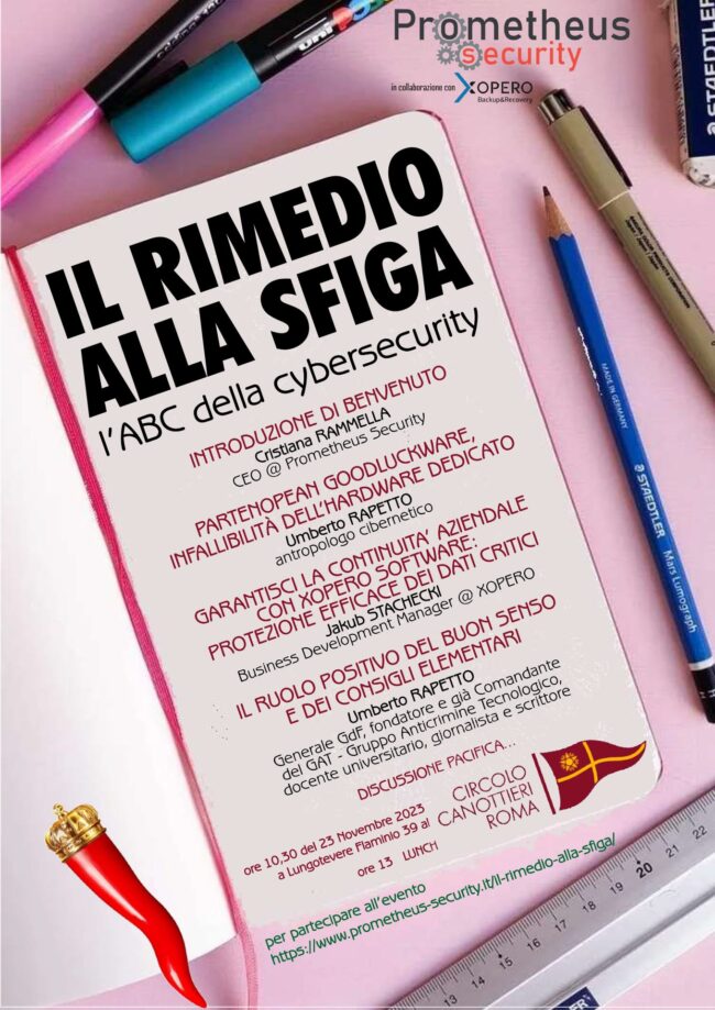 Il rimedio alla sfiga – l’abc della cybersecurity